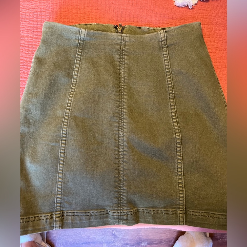 Free People Olive Green Skirt